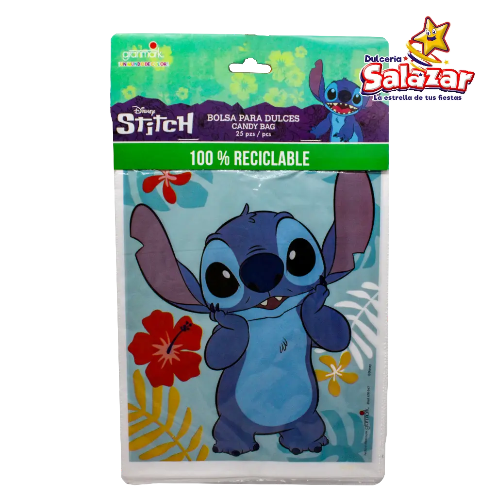 BOLSA P/DULCES STITCH GRANMARK -B.25PZA- "C/6/25"