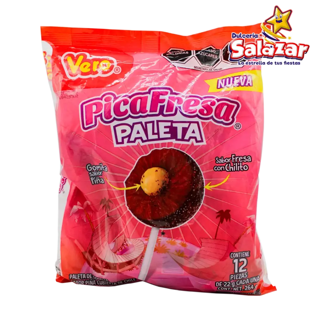 [VER0340] PALETA PICA FRESA VERO -B.264G- "C/6/12" 