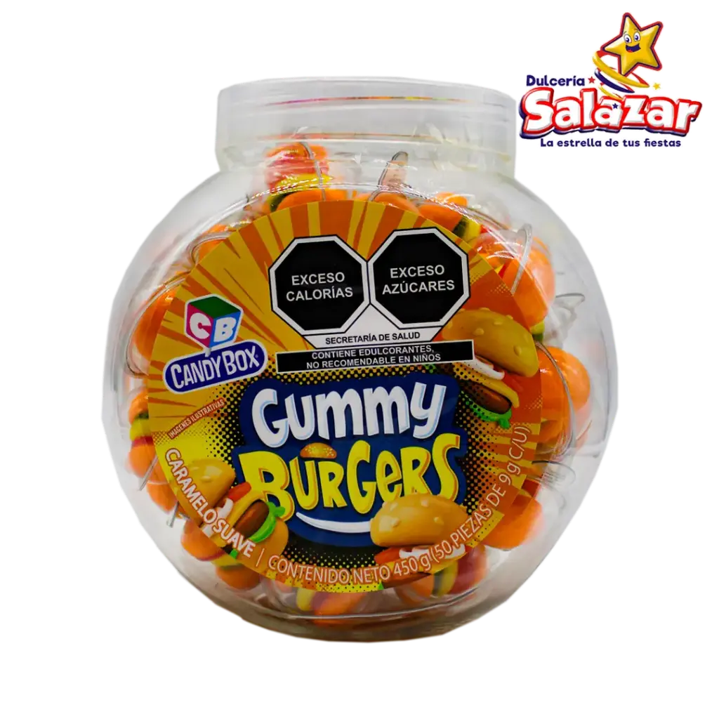 [ABA0208] GUMMY BURGUERS CANDY BOX -D.1450G- "C/12/50"