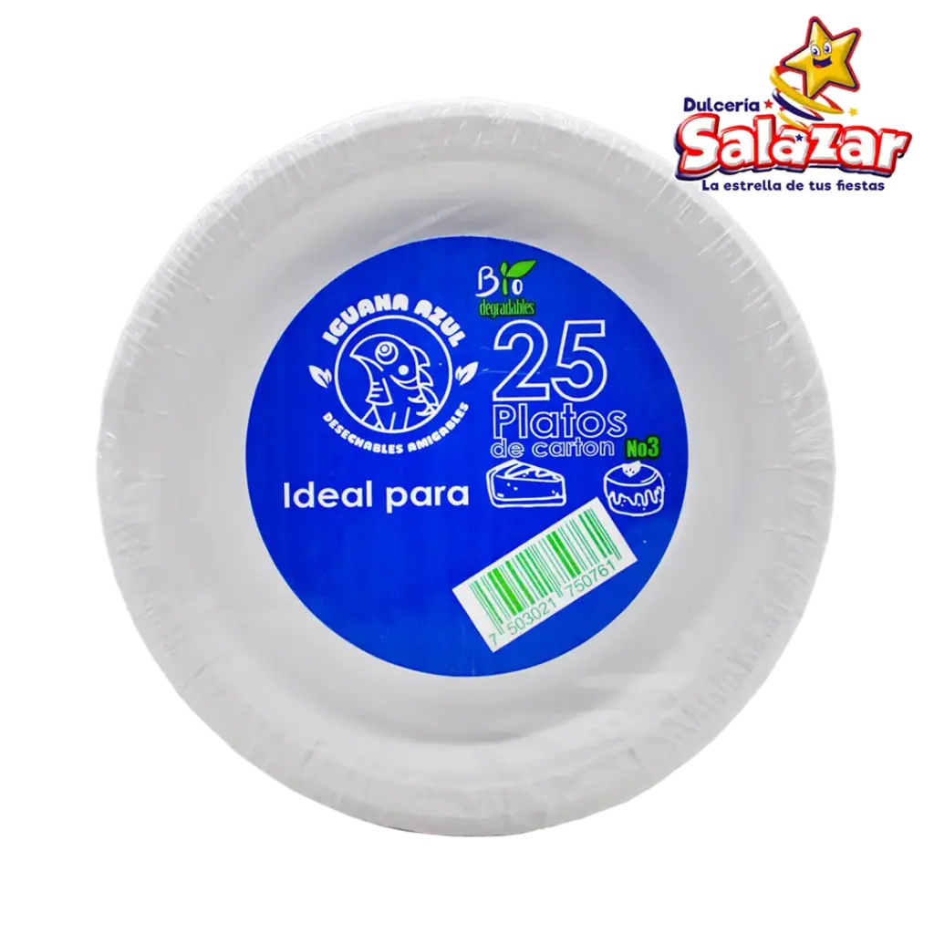 [DAMEX0029] PLATO CARTON IGUANA AZUL #3 "C/20/25"