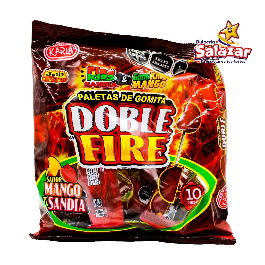 PALETA GOMA DOBLE FIRE -B.250GR- "C/40/10"