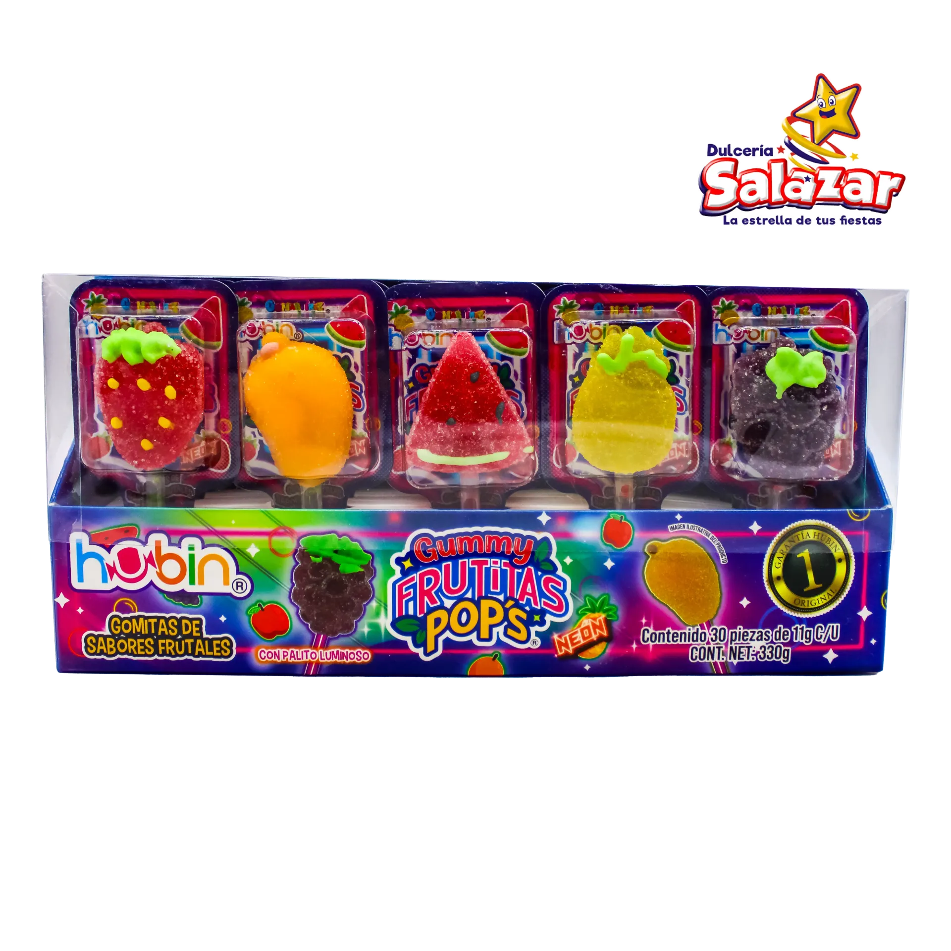 [HUB0049] GUMMY FRUTITAS POP NEON HUBIN -D.330GR- "C/16/30"