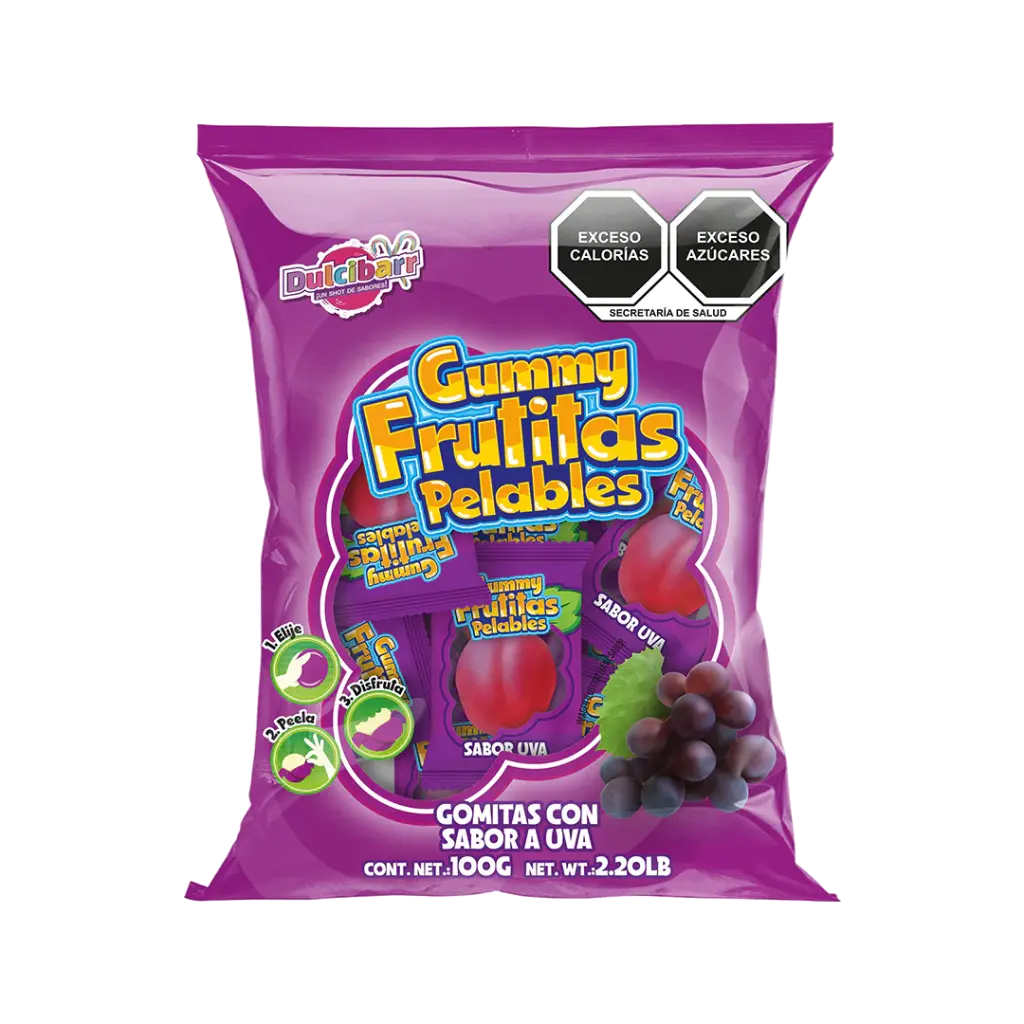 [DES0029] GUMMY FRUTITAS PELABLES UVA -B.100GR- "C/30/1"