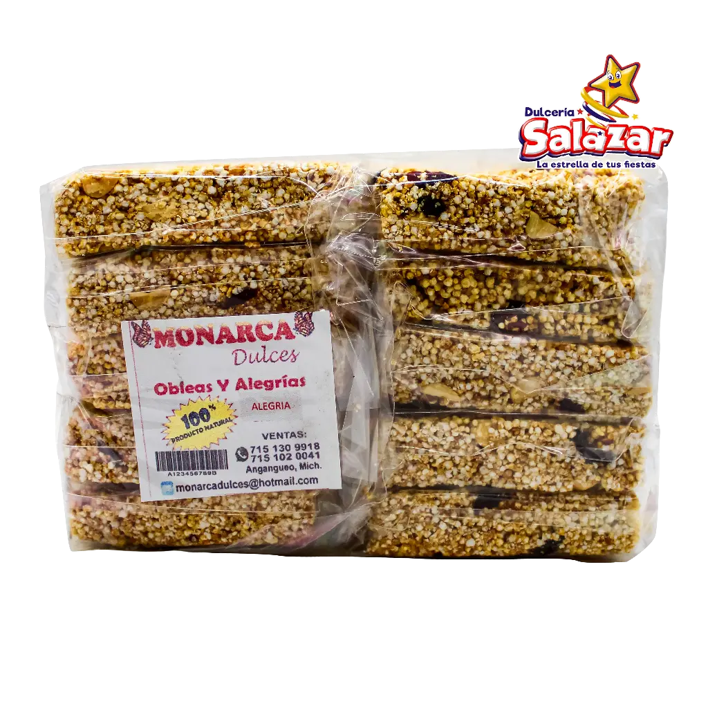 [MONAR0003] ALEGRIA CUADRO CON CACAHUATE Y ARANDANO MONARCA"C/48/10"
