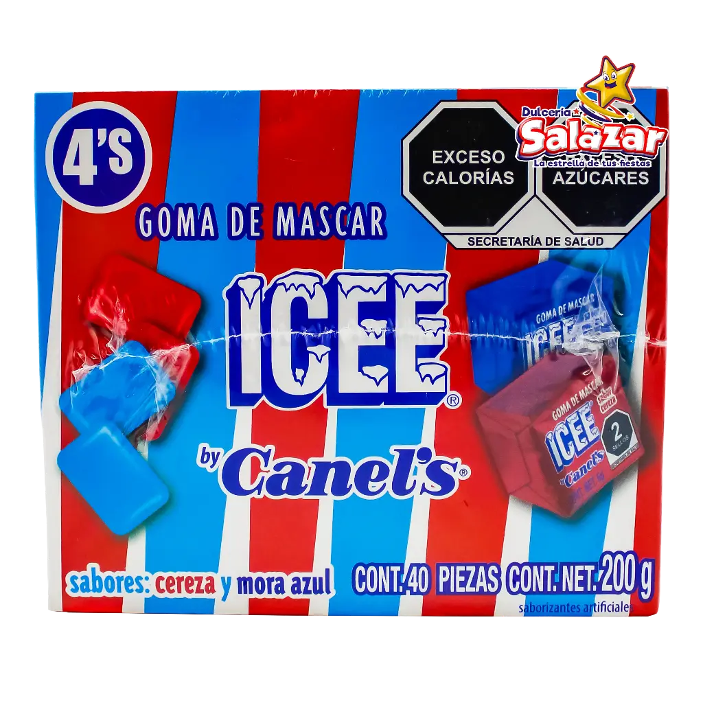 GOMA DE MASCAR ICEE 4'P BISABOR CANELS -D.200GR- "C/32/40"