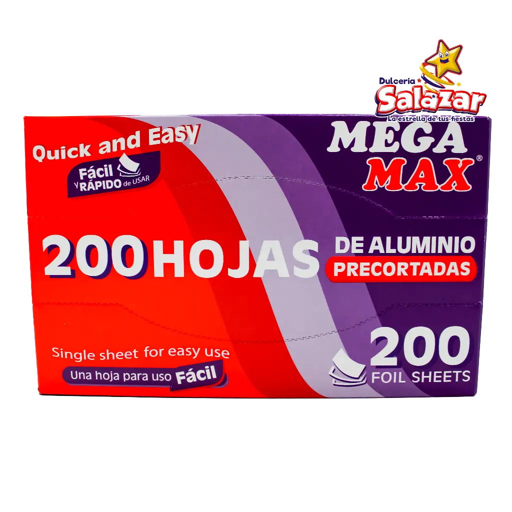 [INA0005] MEGA MAX 200 HOJAS PRECORTADAS CHICAS "C/8/1"