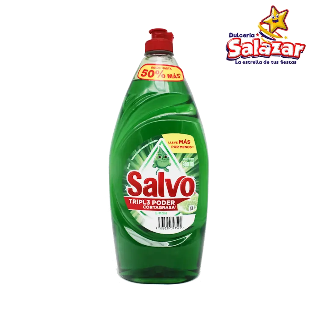 [ABARROTE341] JABON LIQUIDO SALVO -BOT.900ML-  "C/12/1" 