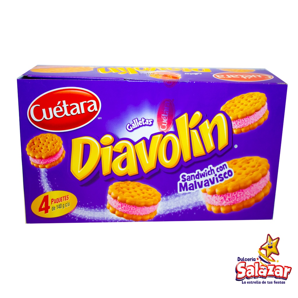 GALLETA DIAVOLIN SANDWICH C/MALVAVISCO -D.560G- "C/20/4" (copia)