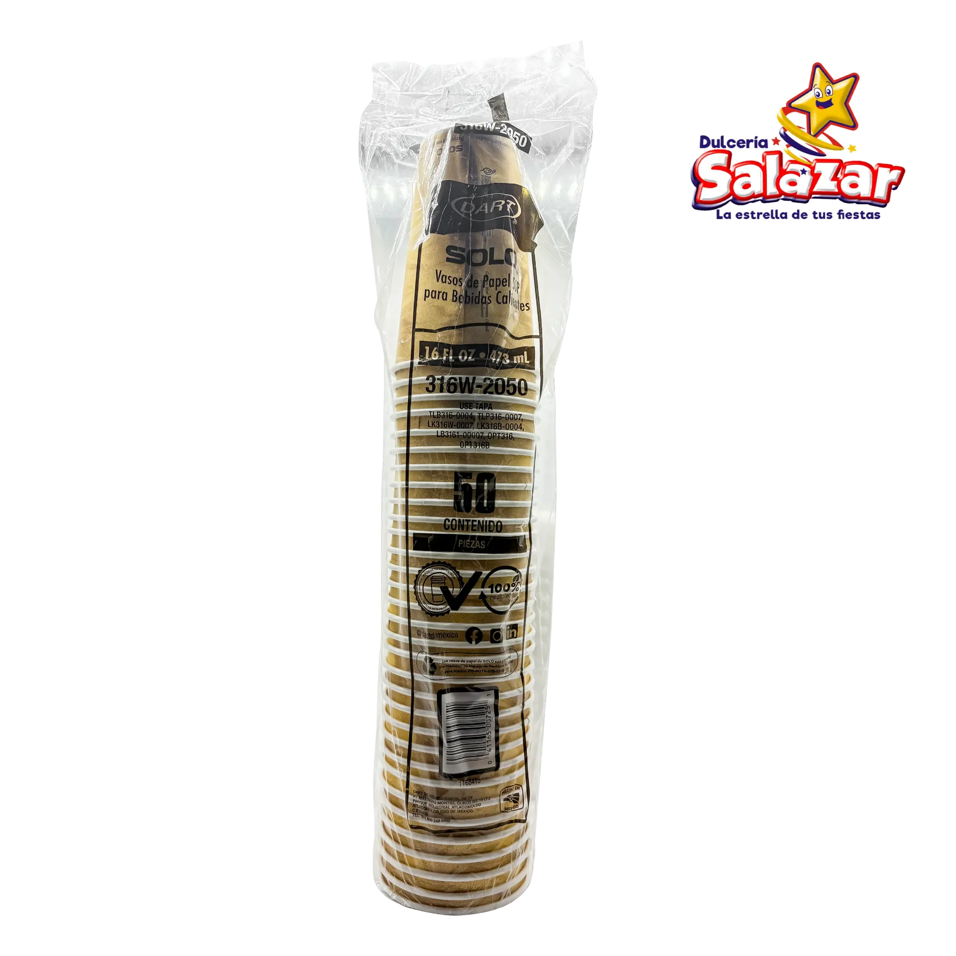 VASO PAPEL #16 DART 316W-2050 "C/20/50"