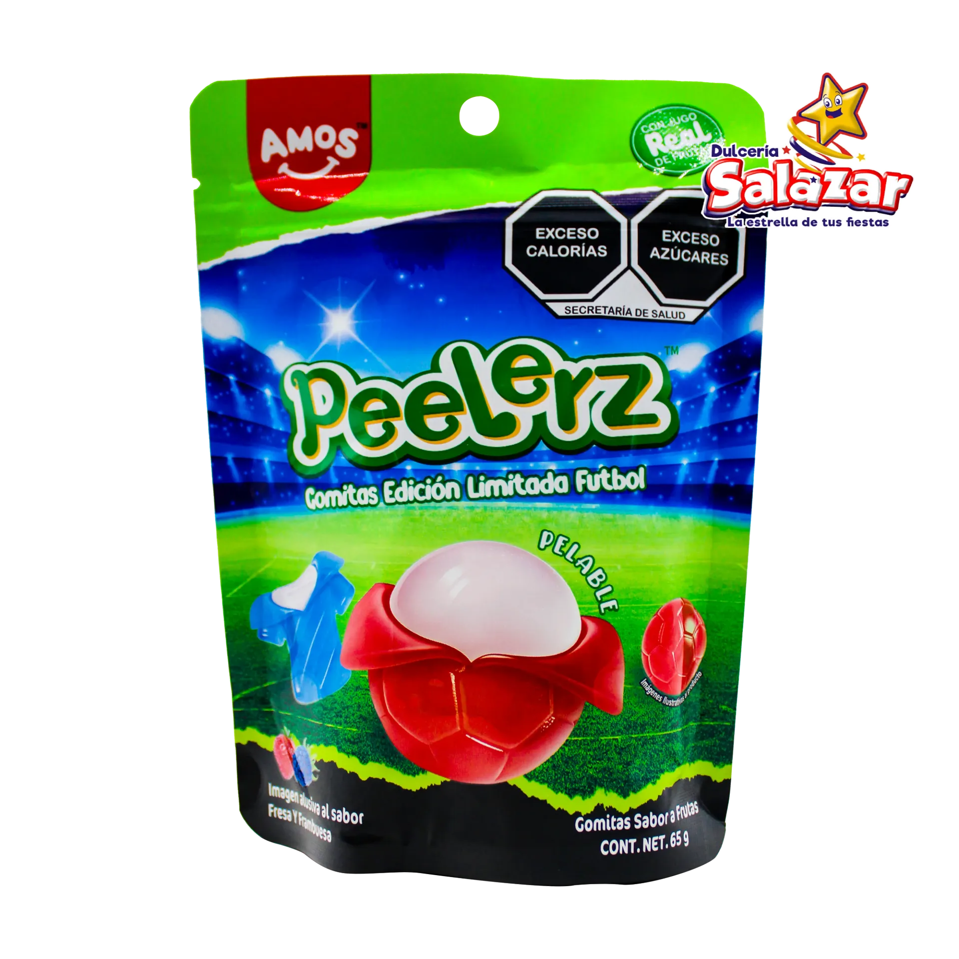 [COLO0024] GOMITA PEELERZ MUNDIAL FRESA/FRAMBUESA -B.65GR- "C/48/1"