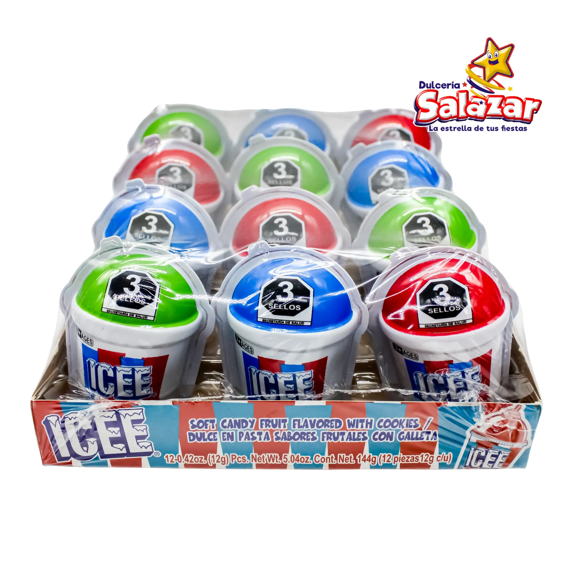 [BON0437] DULCE VASITO ICEE PASTA BONDY FIESTA -D.144GR- "C/16/12"