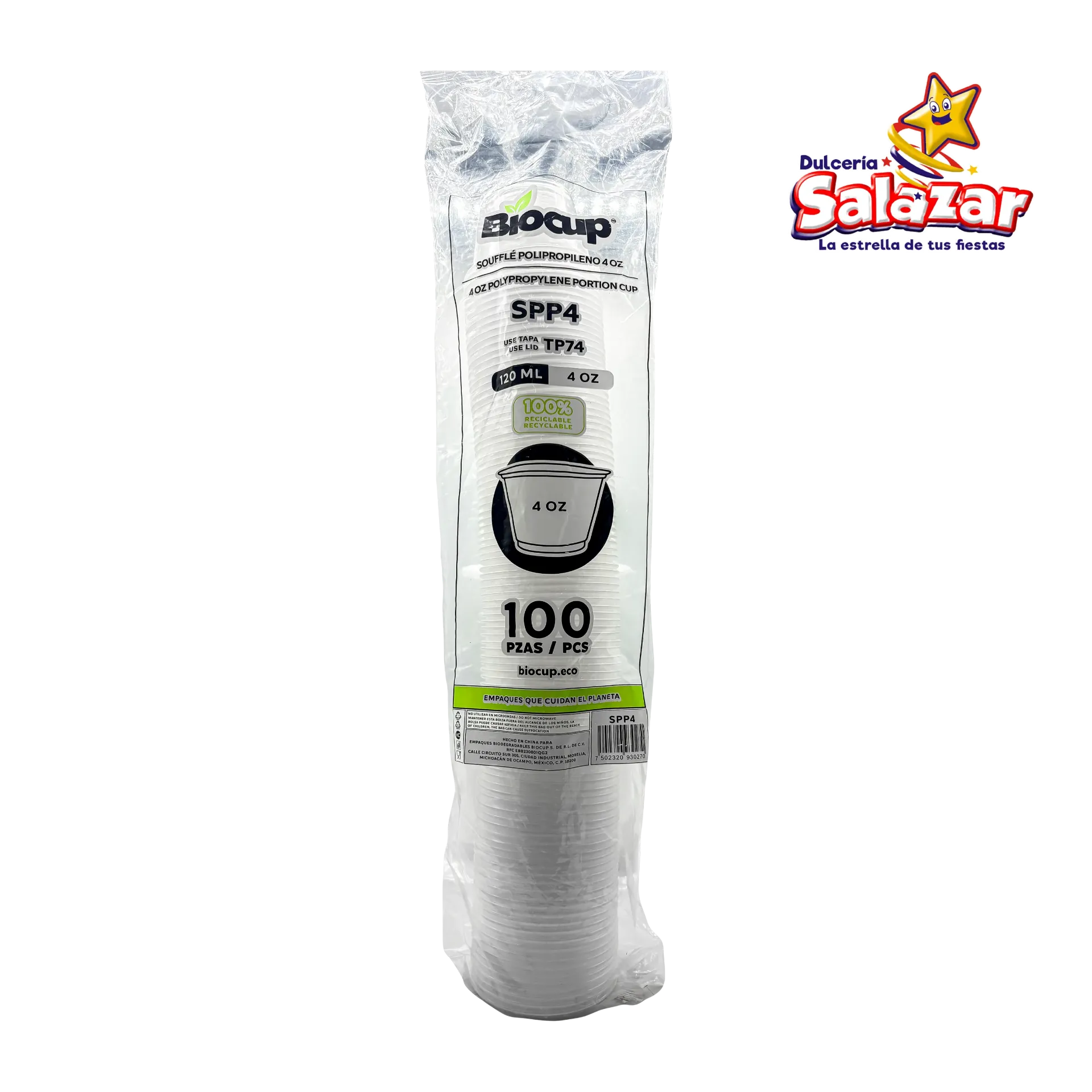 [CUP0005] SOUFFLE PP BIOCUP NO. SPP4 (4OZ)  "C/20/100"