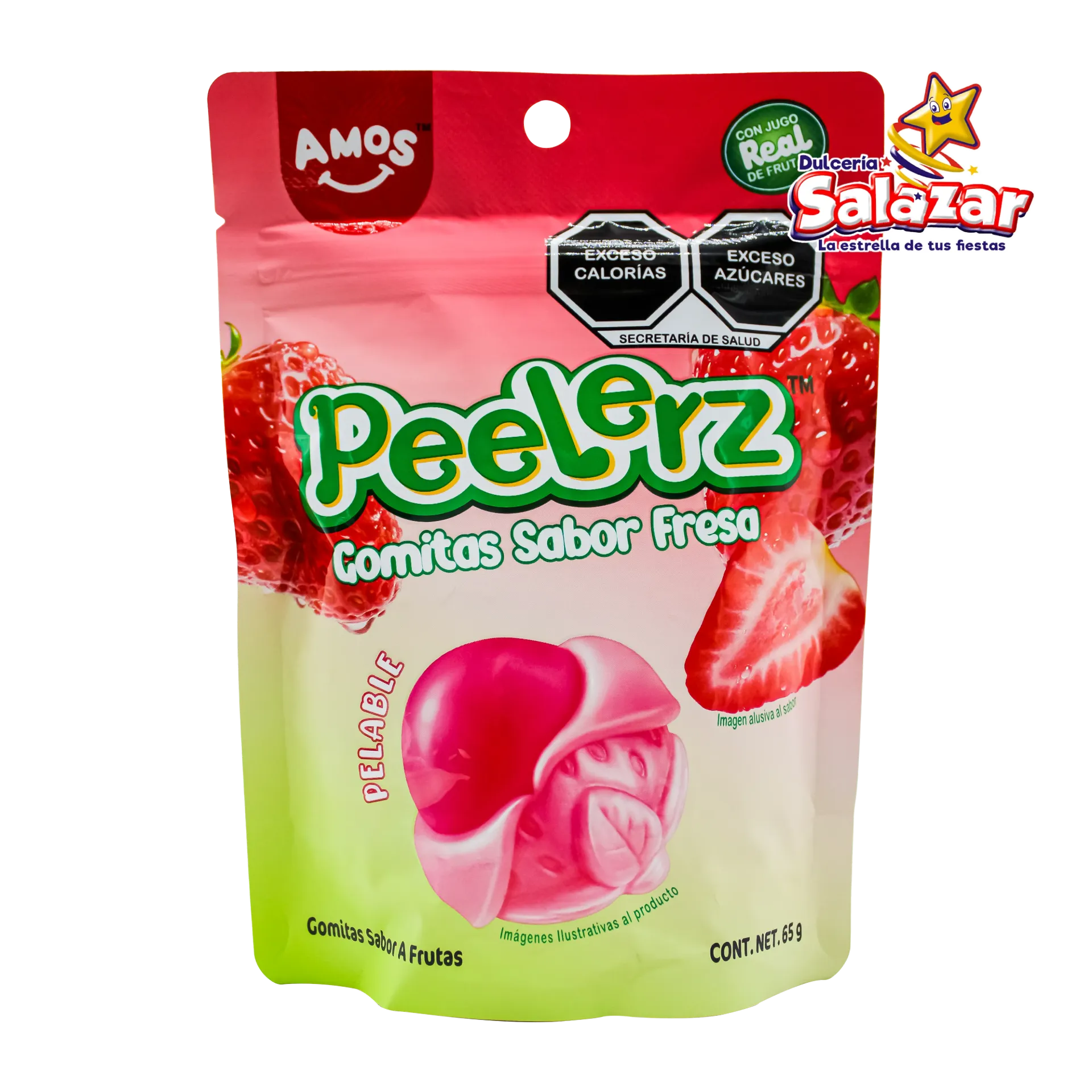 [COLO0027] GOMITA PEELERZ FRESA -B.65GR- "C/48/1"
