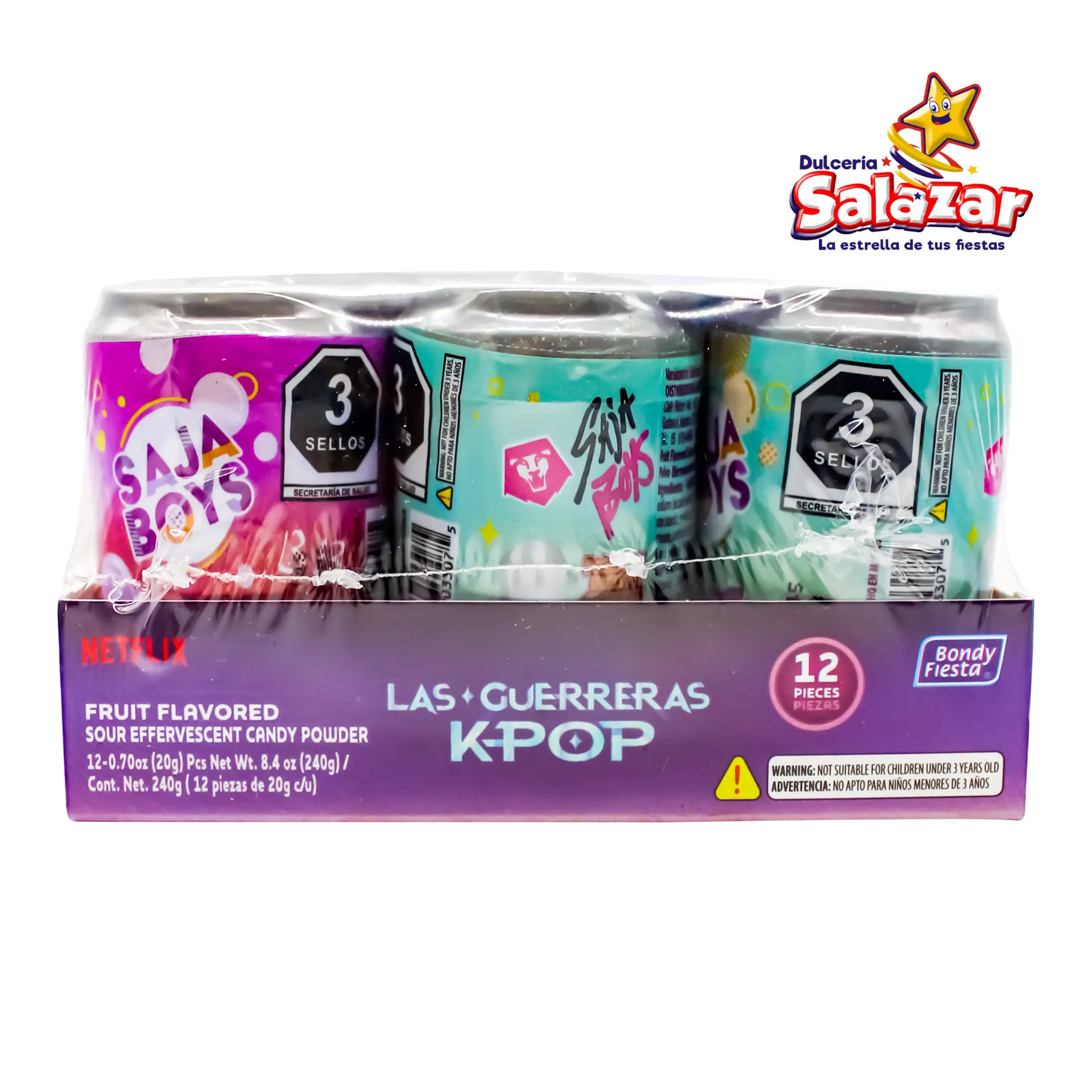 [BON0443] CONTENEDOR LATA GUERRERS K-POP SAJA BOYS BONDY -D.240GR- "C/24/12"