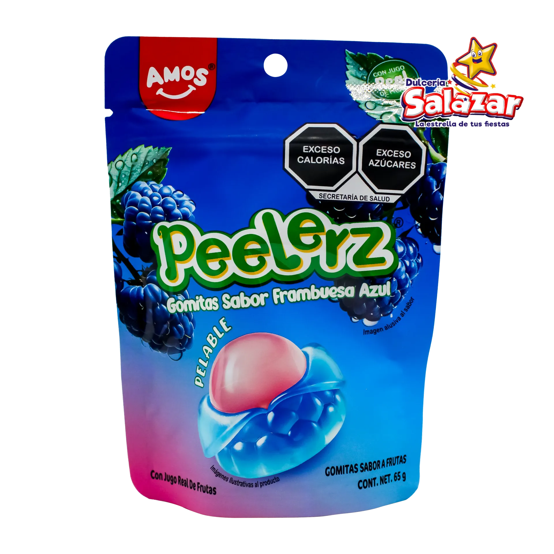 [COLO0035] GOMITA PEELERZ MORA AZUL -B.65GR- "C/48/1"