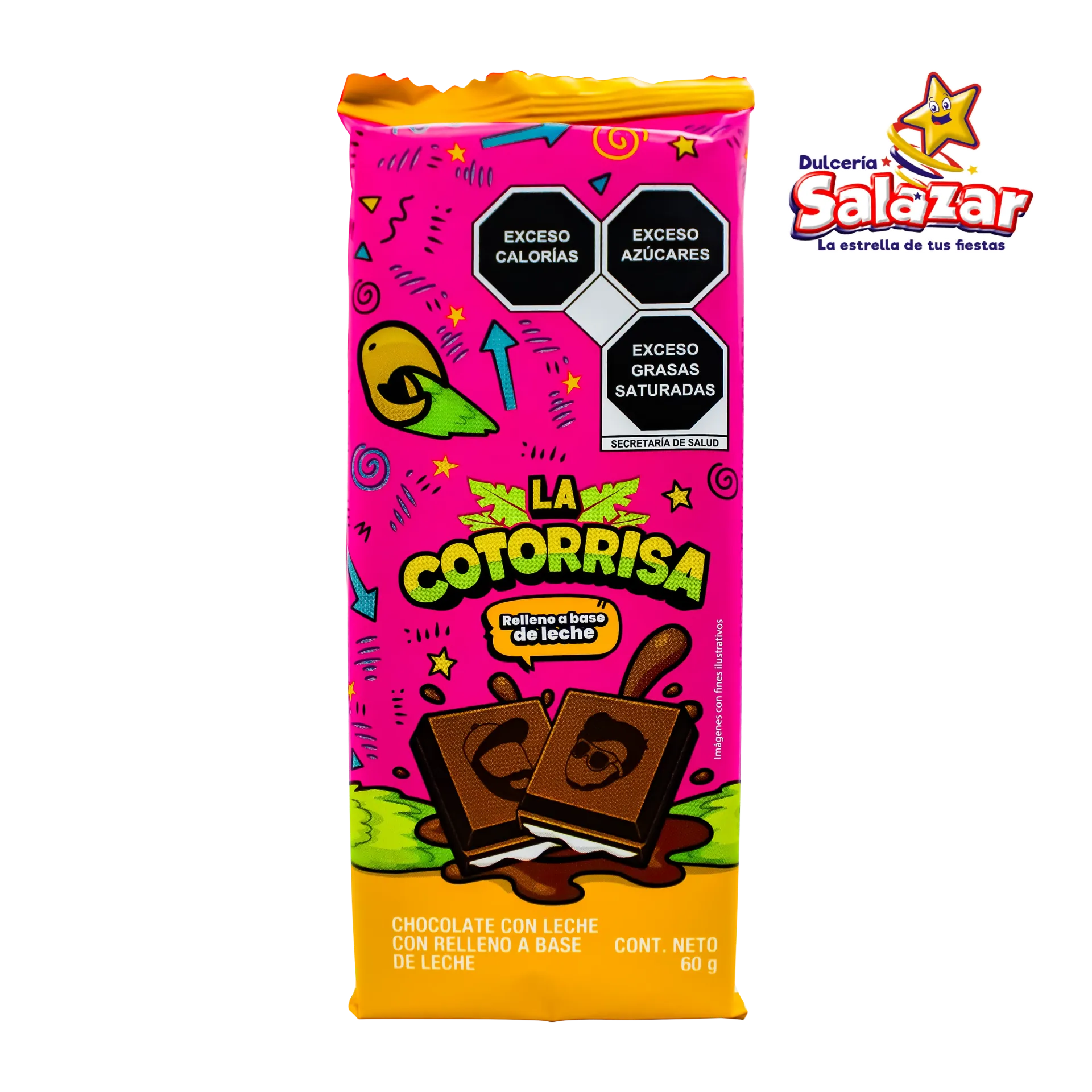 [CAL0085] CHOCOLATE C/LECHE RELLENO LA COTORRISA CANDY TOWN -D.60GR-  "C/10/1"